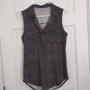 Loft Mixed Media Sleeveless Top